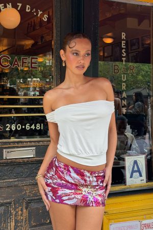 Glorya Flower Sequin Mini Skort