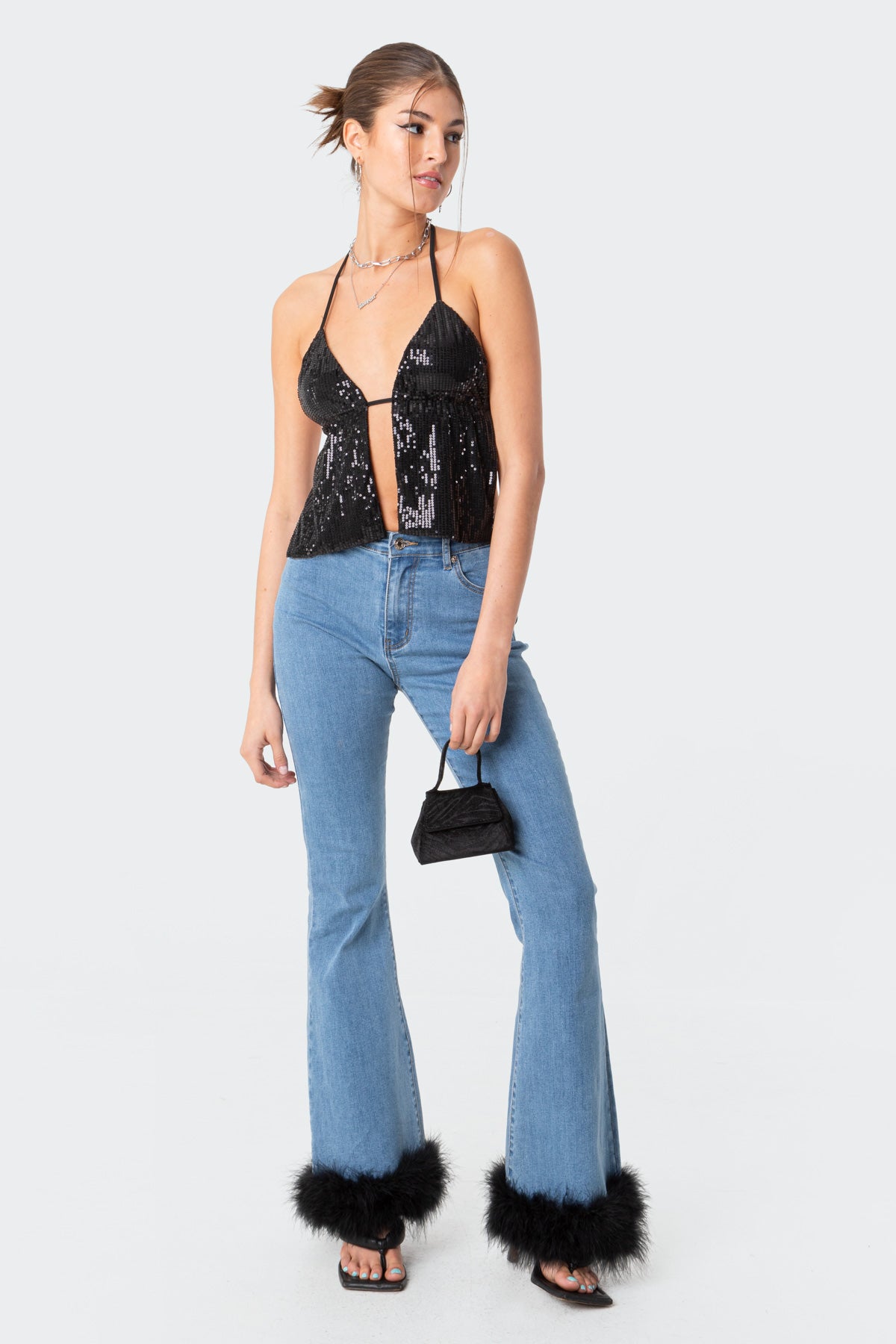 Estelle Open-Back Sequin Top - Image 2