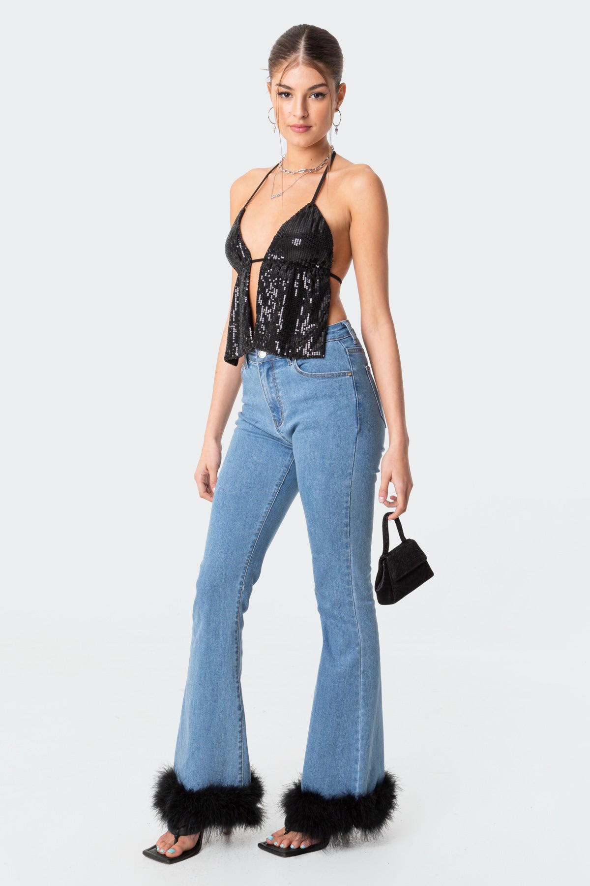 Estelle Open-Back Sequin Top - Image 3