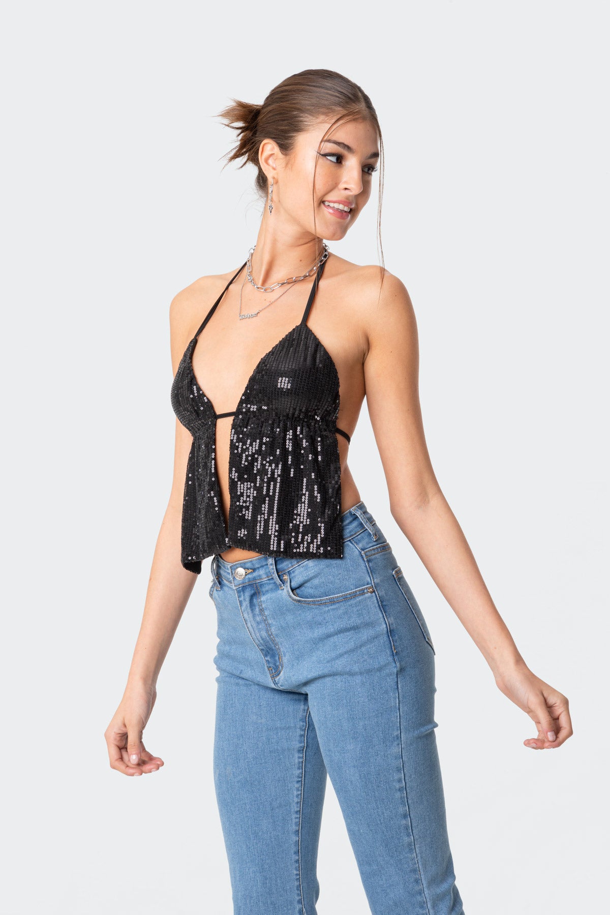 Estelle Open-Back Sequin Top - Image 4