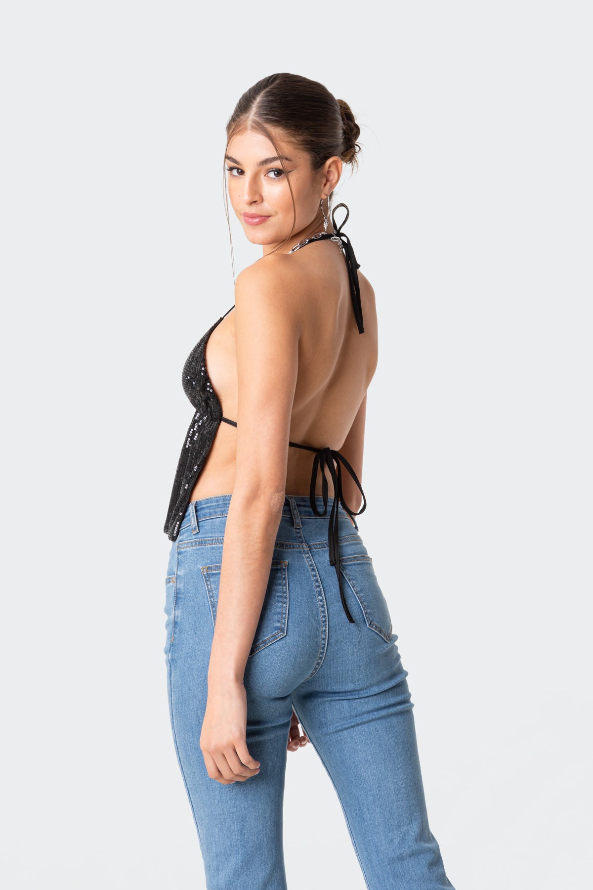 Estelle Open-Back Sequin Top - Image 5