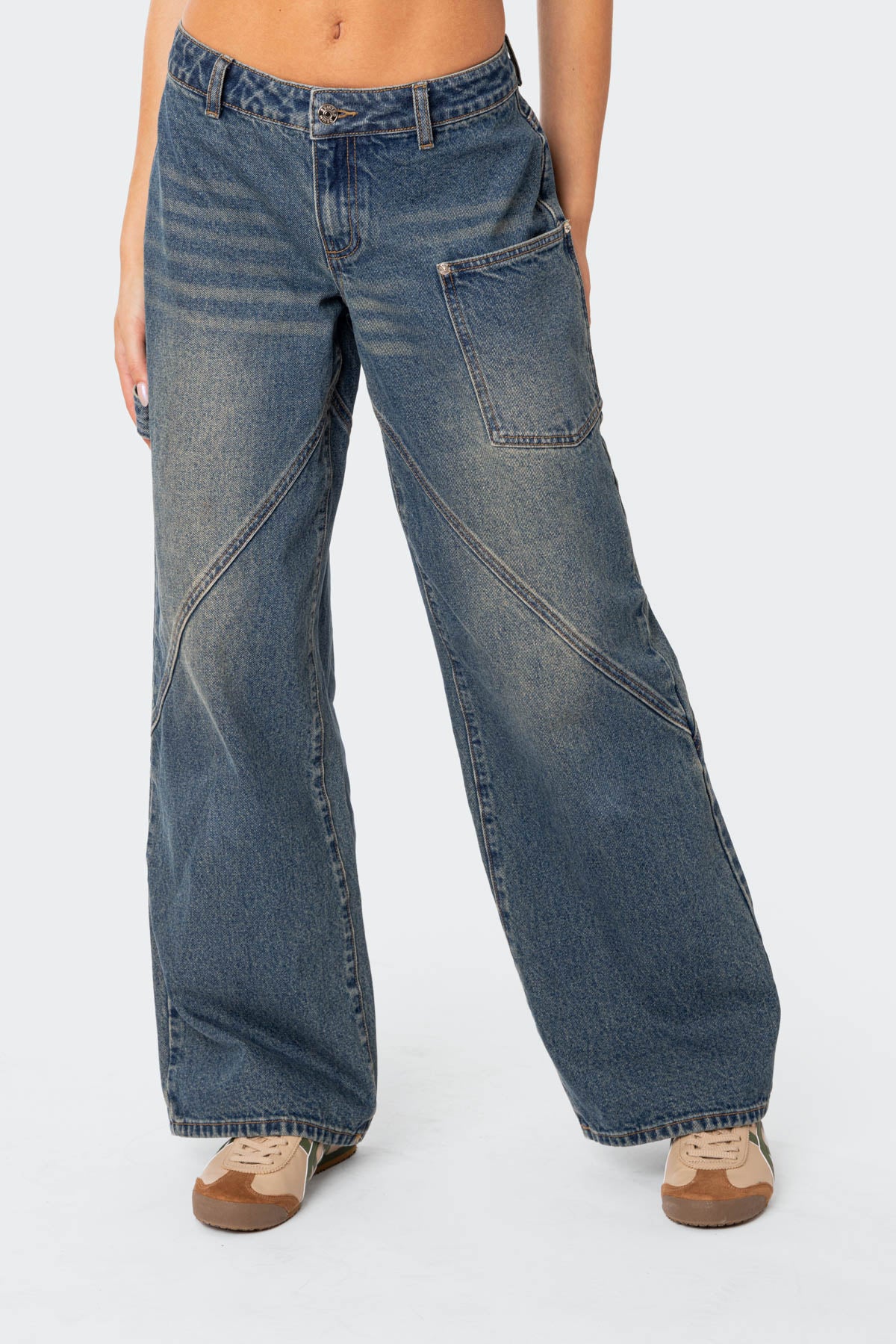Serena Low Rise Baggy Carpenter Jeans - Image 2