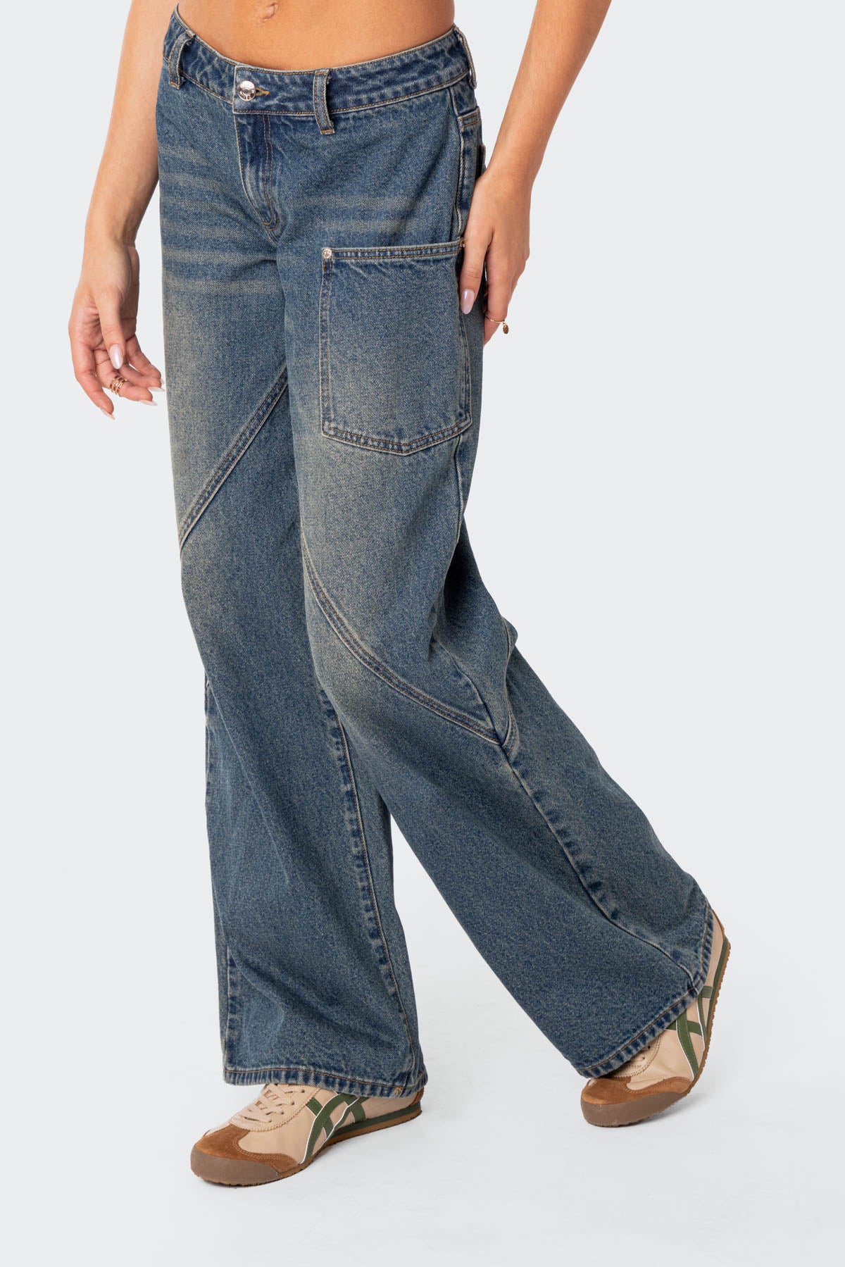 Serena Low Rise Baggy Carpenter Jeans - Image 3
