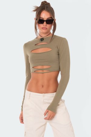 Slashed Crop Top