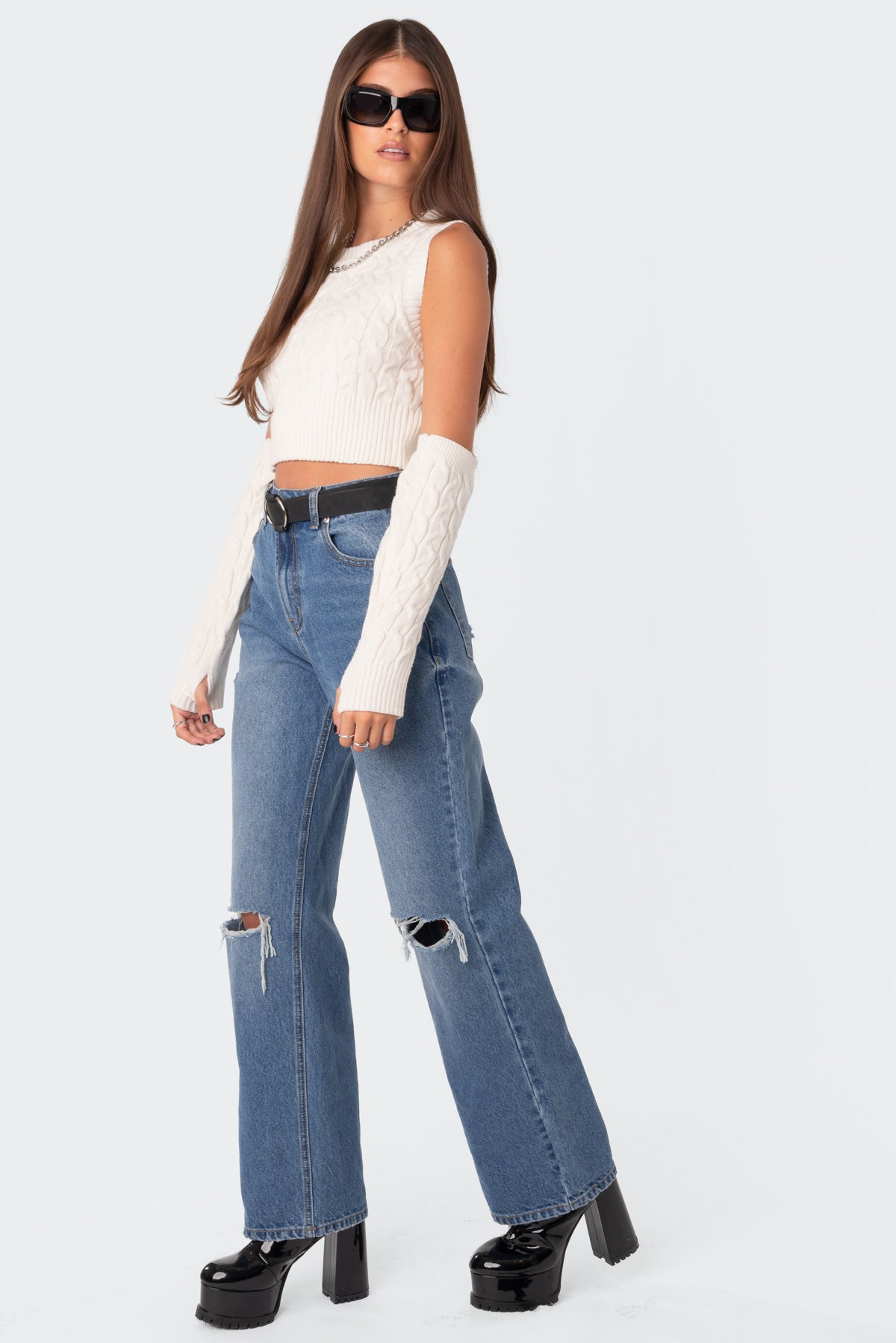 Lori High-Rise Wide Leg Jeans - Image 3