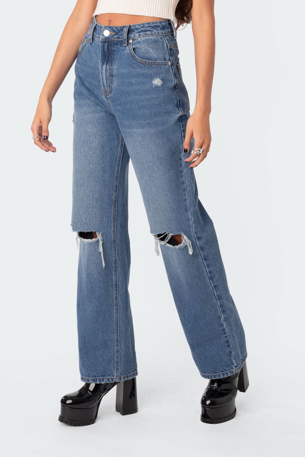 Lori High-Rise Wide Leg Jeans - Image 4