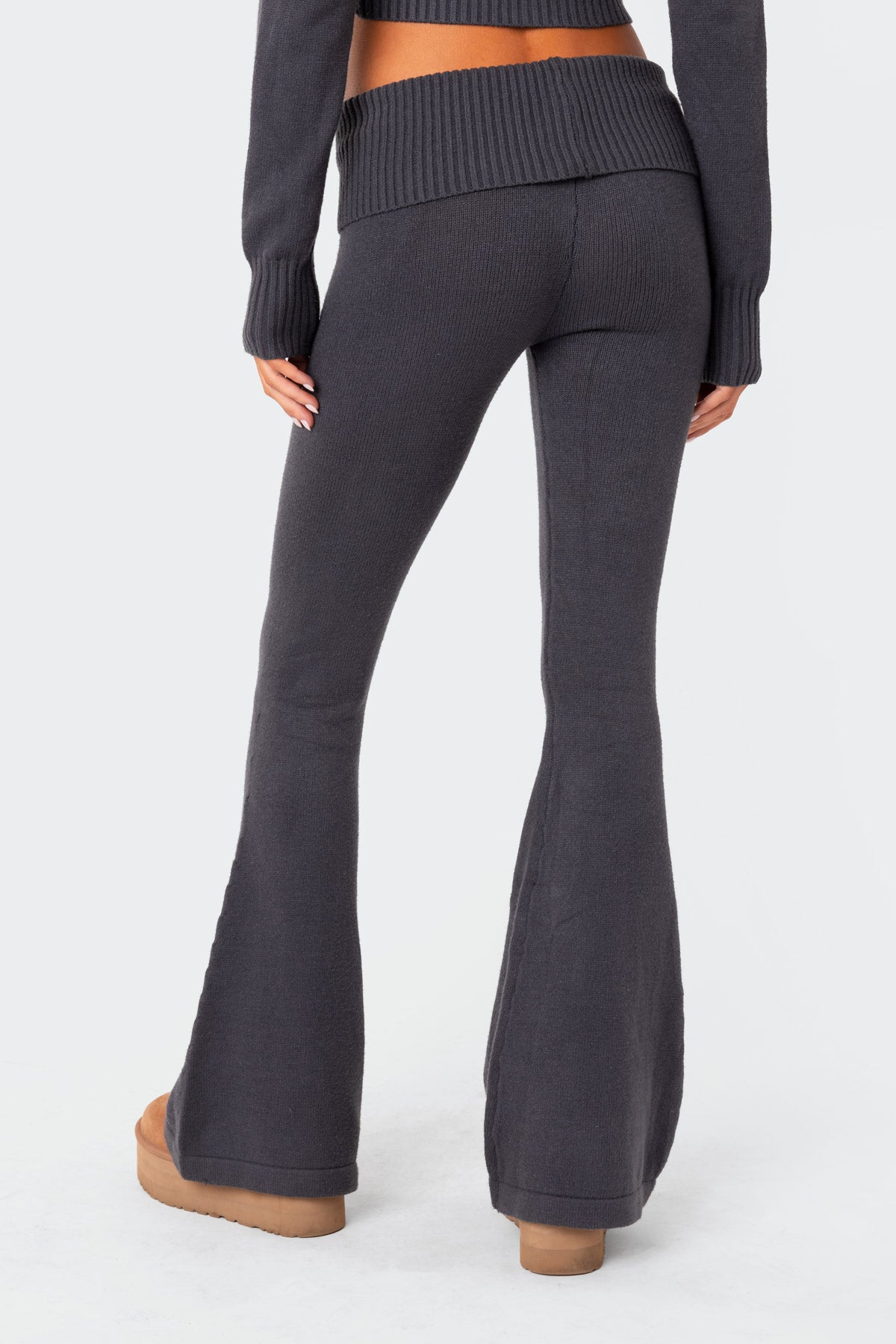 Desiree Knitted Low Rise Fold Over Pants - Image 4