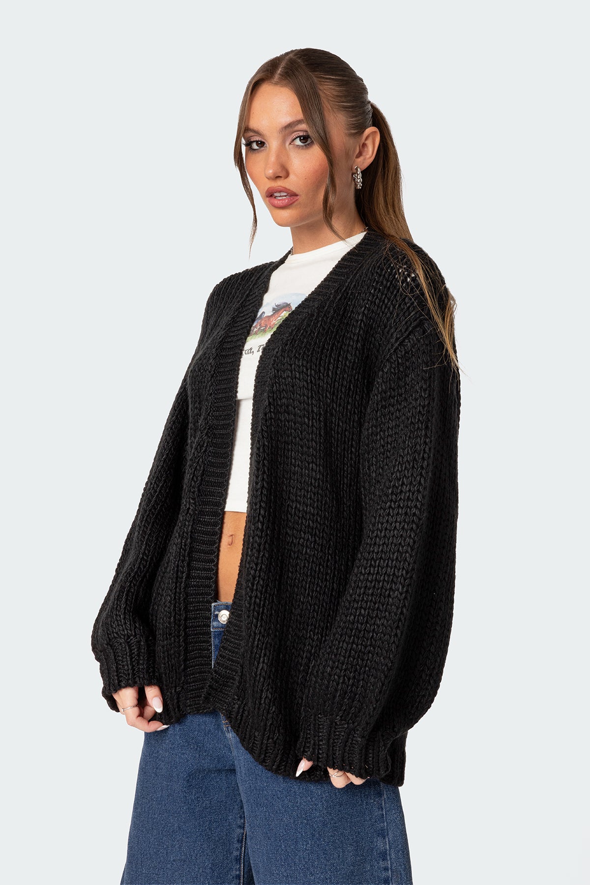 Anina Oversized Knit Cardigan - Image 3