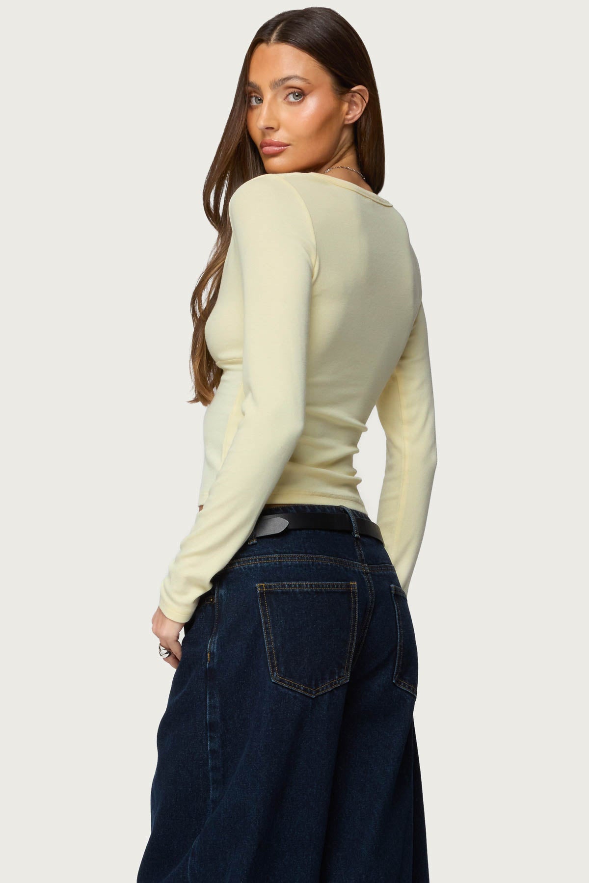 Doron V Neck Long Sleeve Top - Image 5