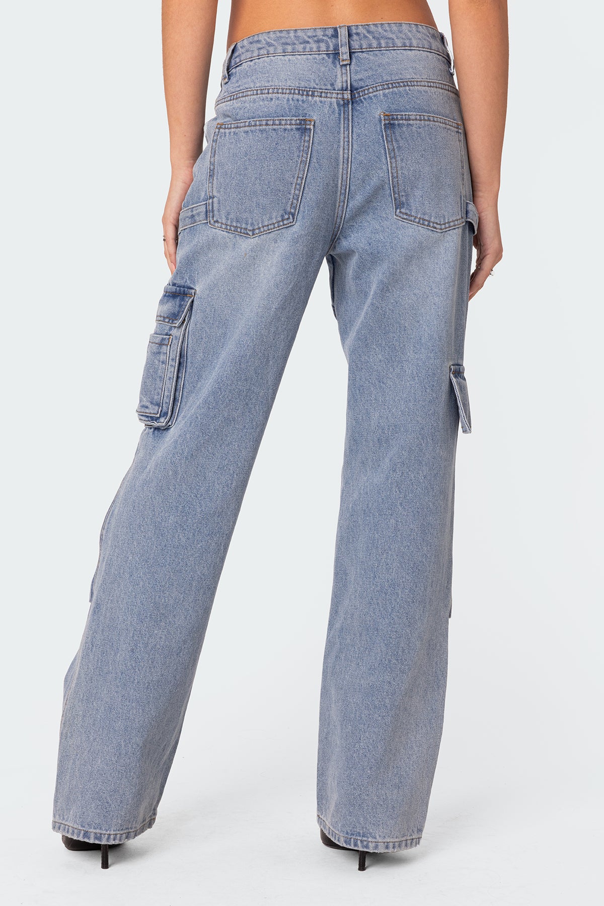 Winslow Mid Rise Straight Leg Cargo Jeans - Image 4