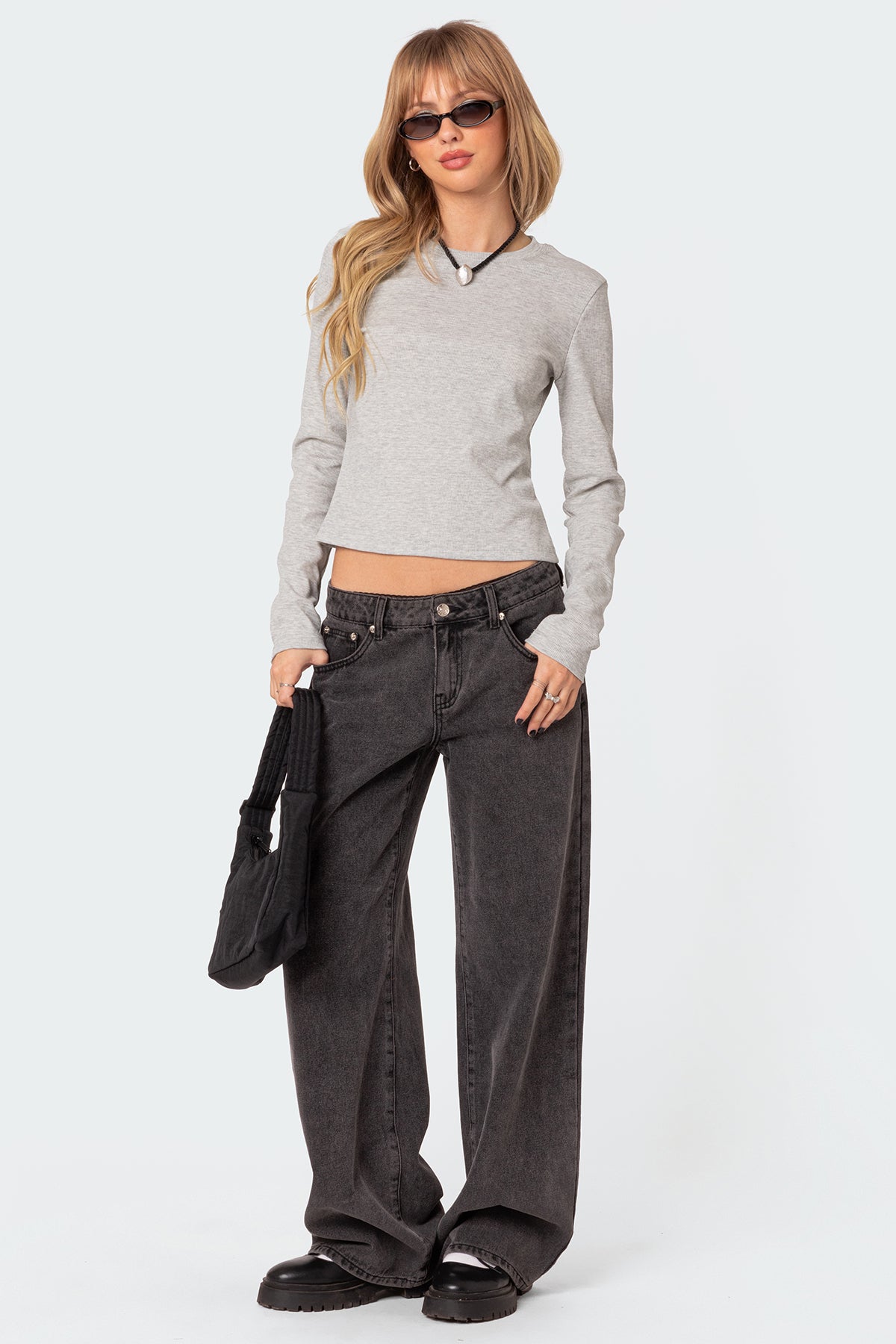 Marny Long Sleeve Waffle Top - Image 2