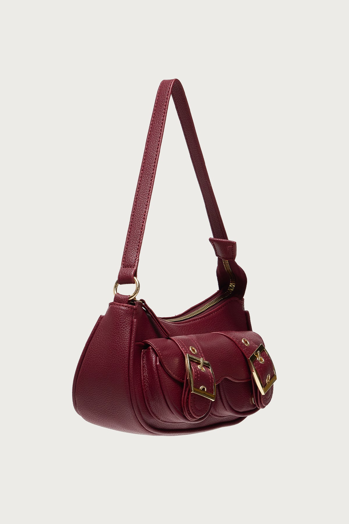 Zinnia Faux Leather Buckle Bag - Image 3