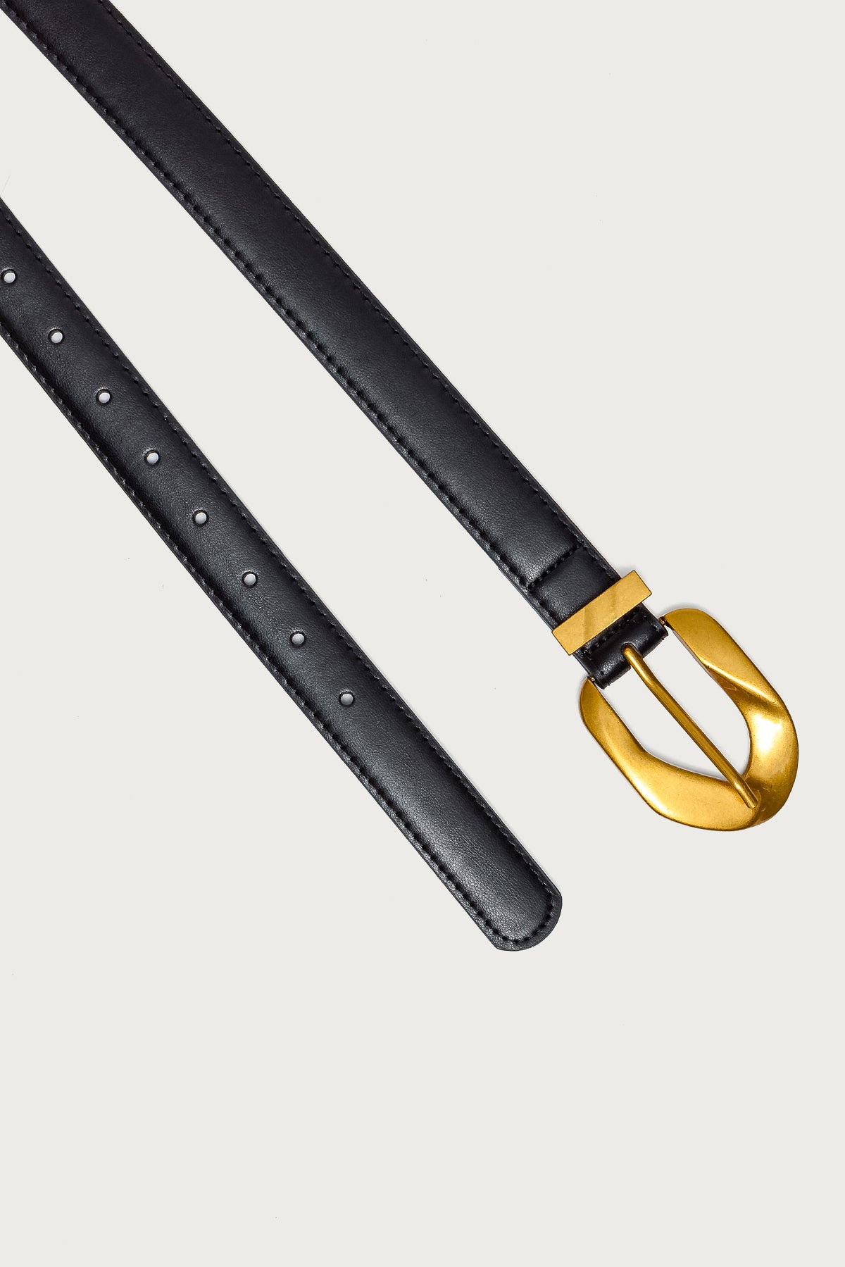 All Buckled Faux Leather Belt - Image 3