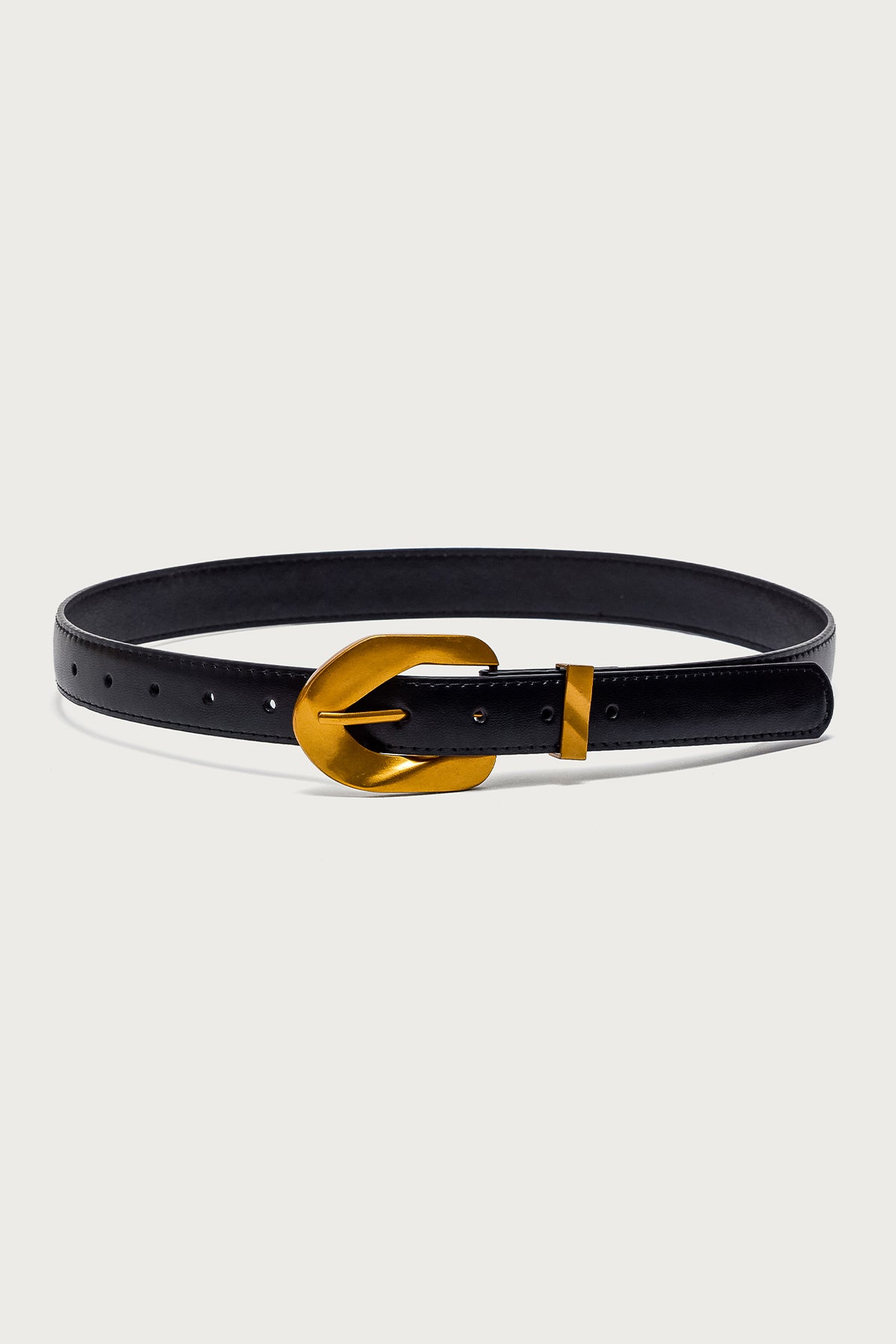 All Buckled Faux Leather Belt - Image 2