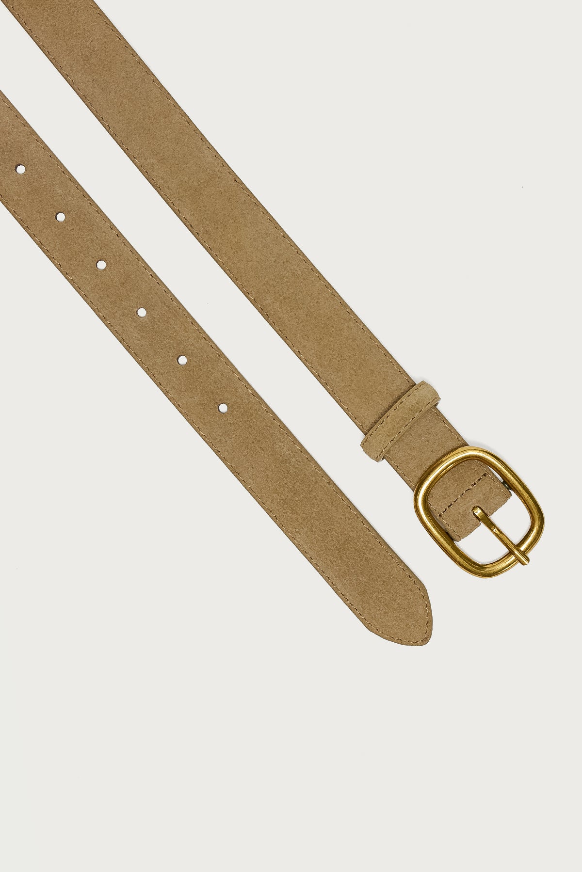 Oval Buckle Faux Suede Belt - Image 3
