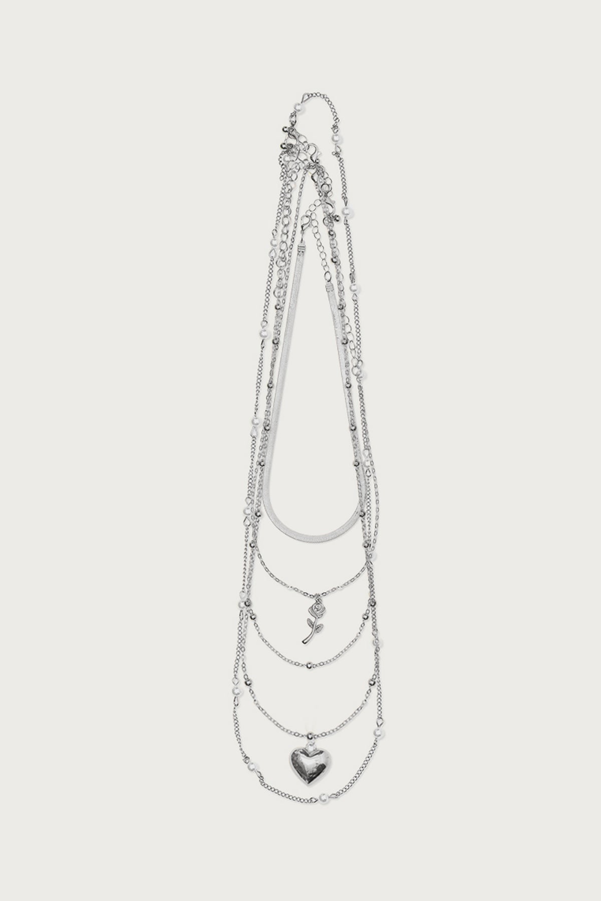 Major Love Heart Layered Necklace - Image 2