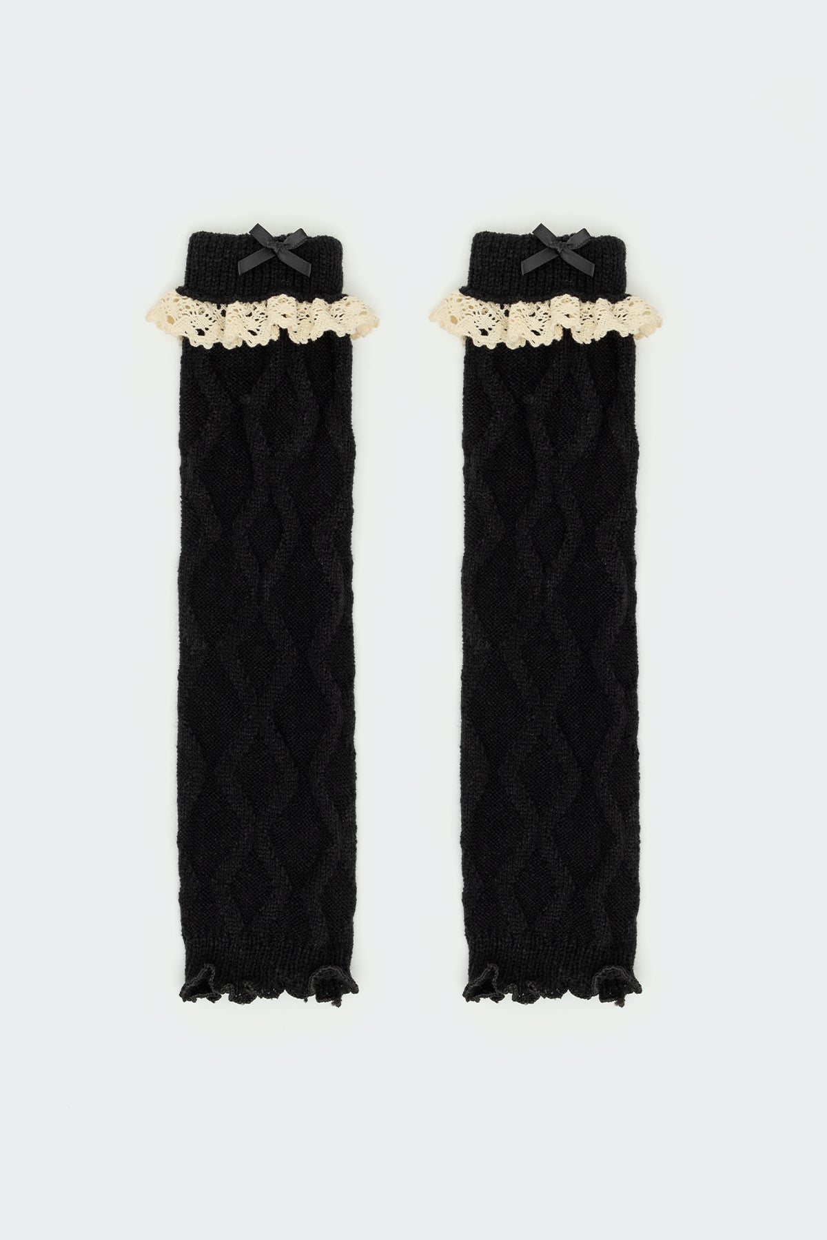 Lacey Frill Knit Leg Warmers - Image 4