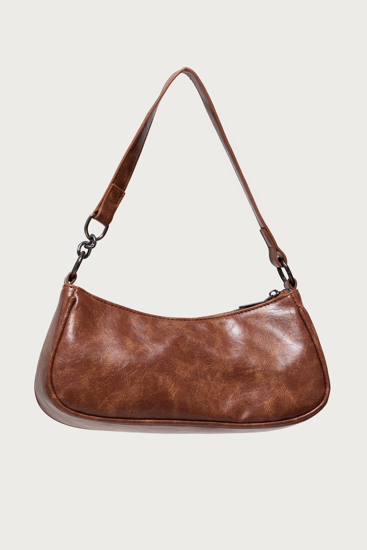 Distressed Faux Leather Buckle Bag - Image 3