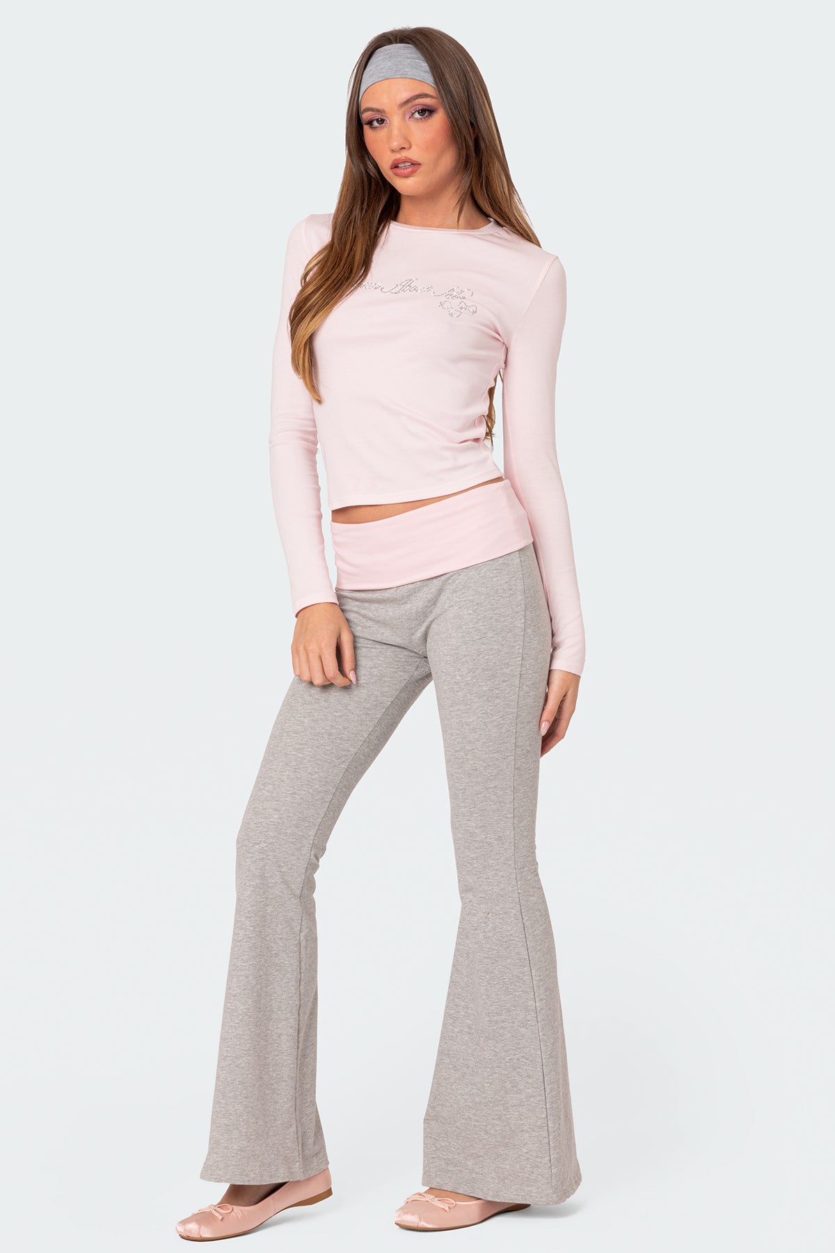 Molly Contrast Flared Leggings - Image 5