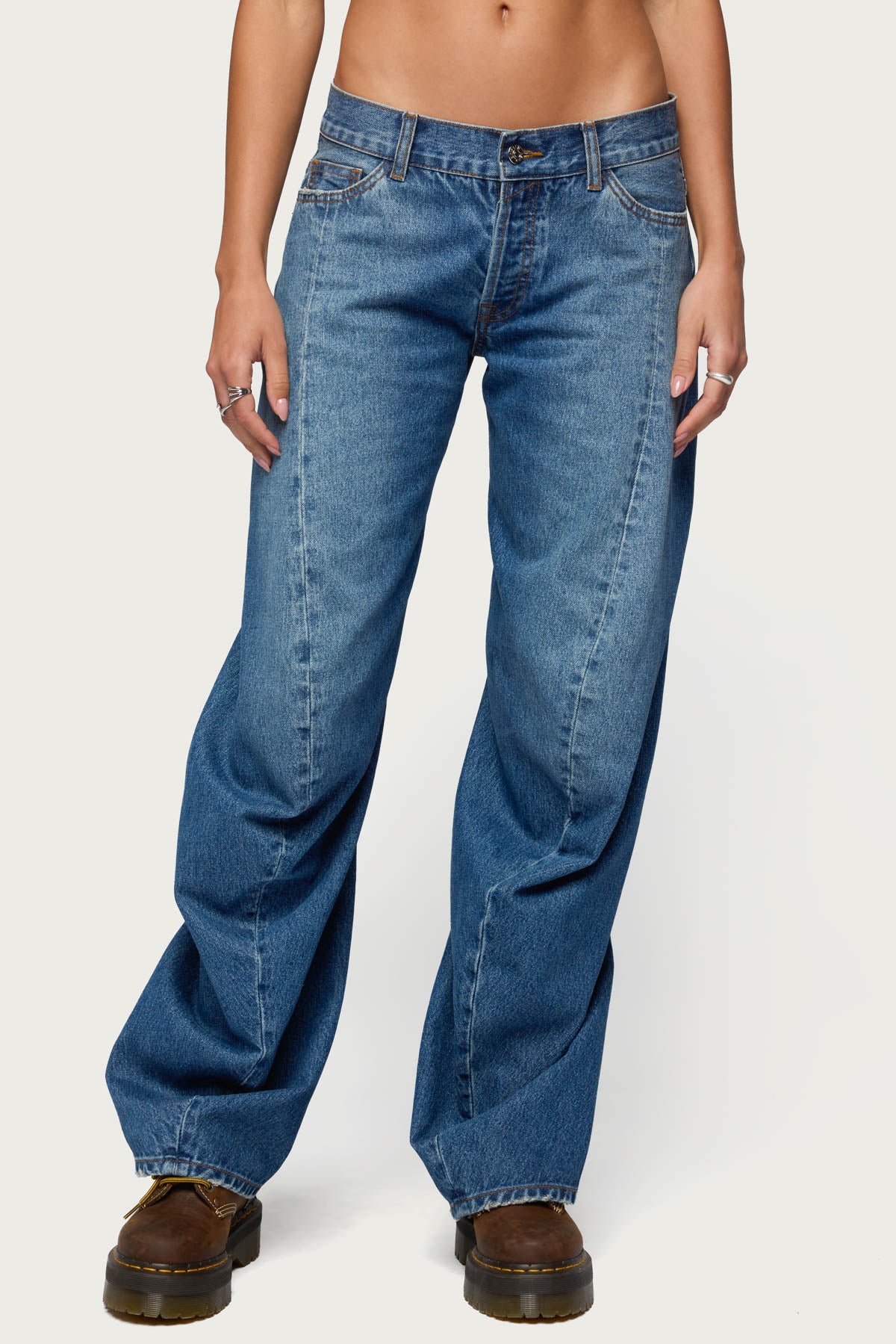 Maiah Low Rise Barrel Jeans - Image 2