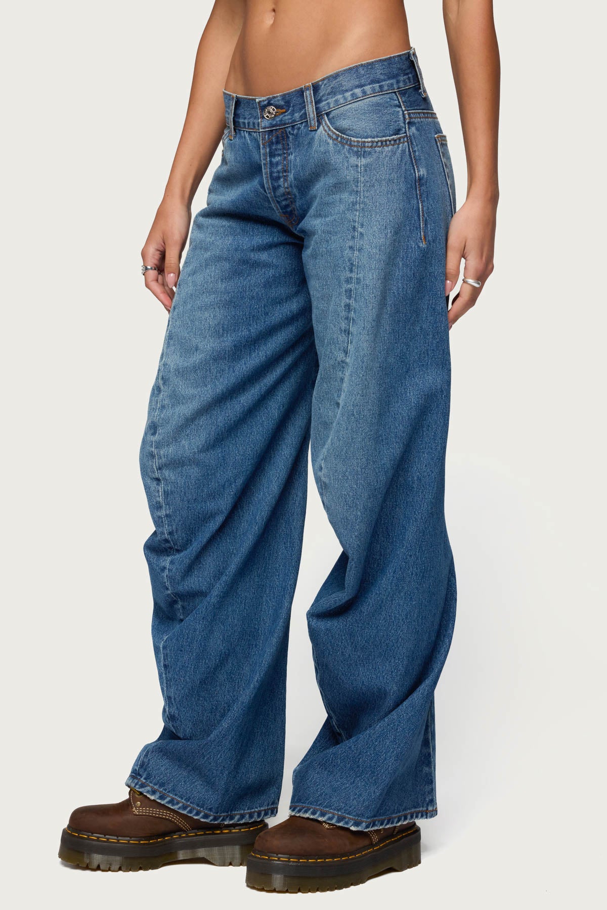Maiah Low Rise Barrel Jeans - Image 4