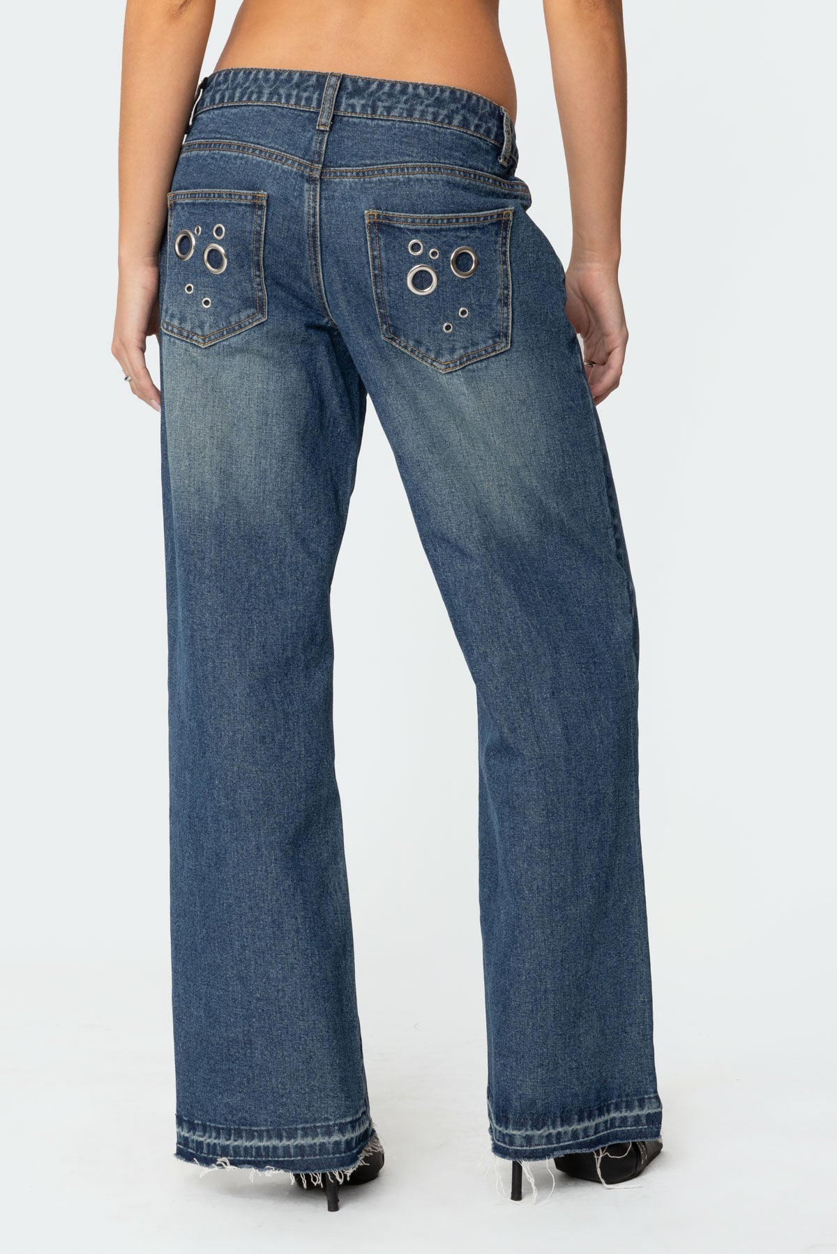 Davis Grommet Low Rise Baggy Jeans - Image 4