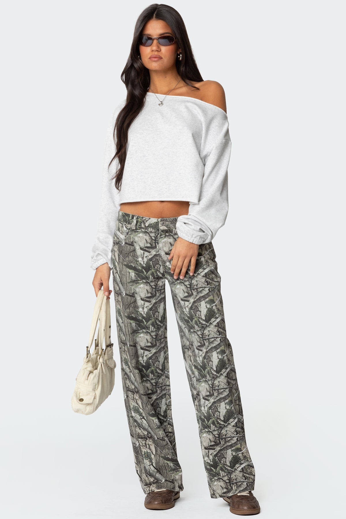 Camo & Bow Low Rise Baggy Jeans - Image 5