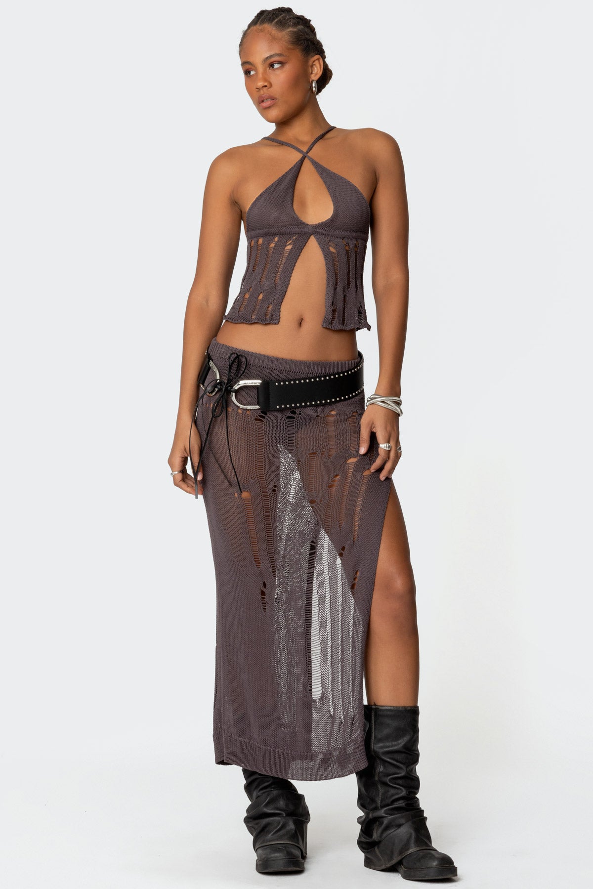 Jaynie Distressed Knit Top - Image 2