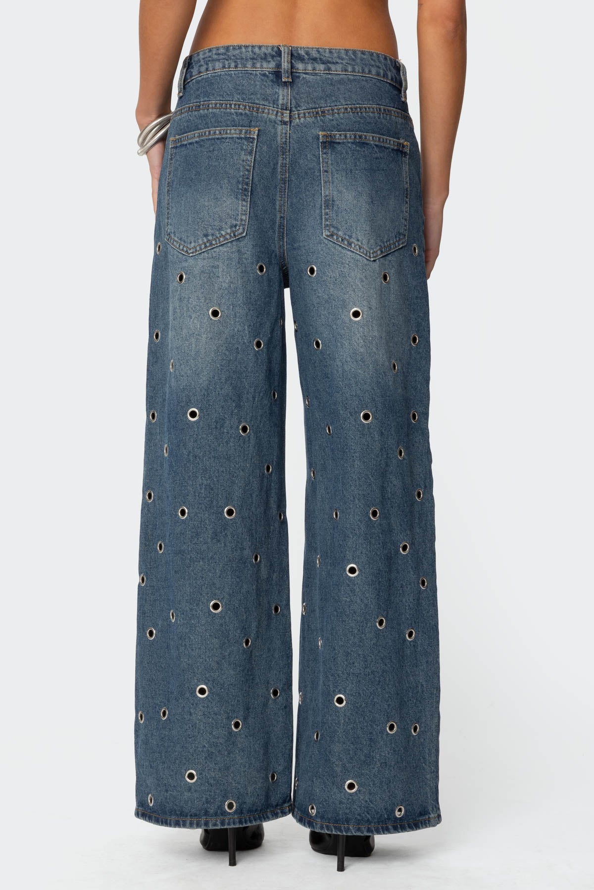 Jainie Grommet Low Rise Baggy Jeans - Image 5