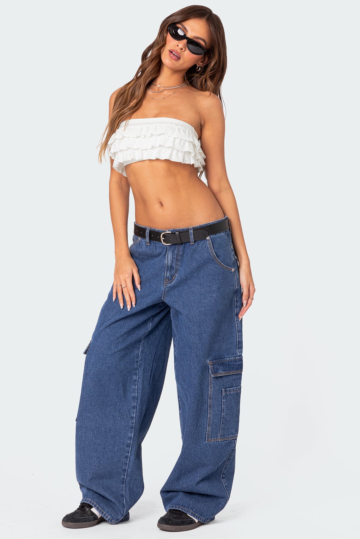 Super Baggy Oversized Belted Jeans - Image 3