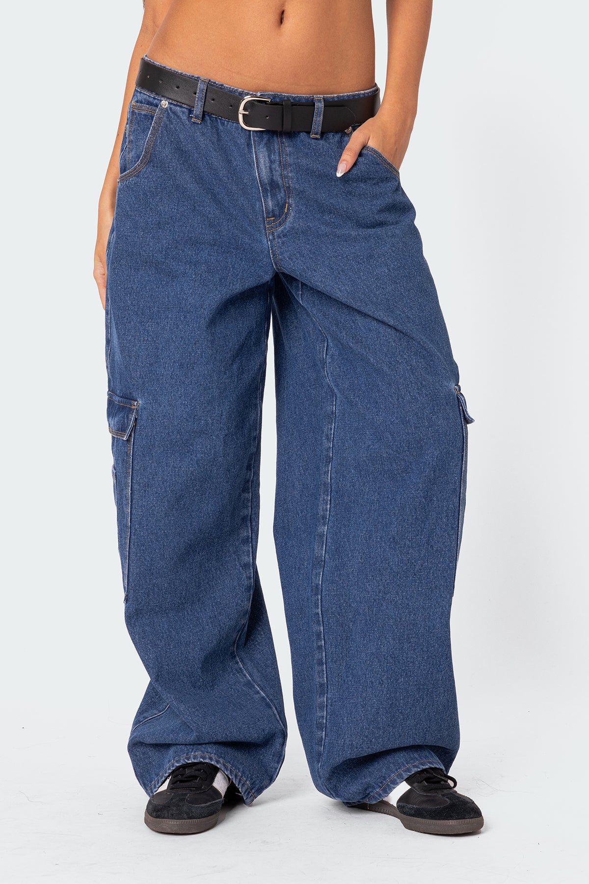 Super Baggy Oversized Belted Jeans - Image 2