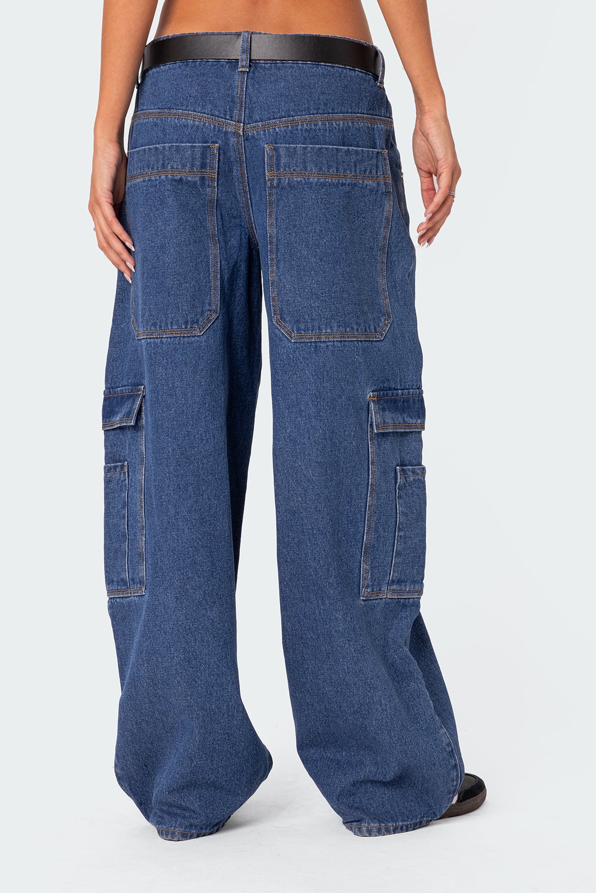 Super Baggy Oversized Belted Jeans - Image 5