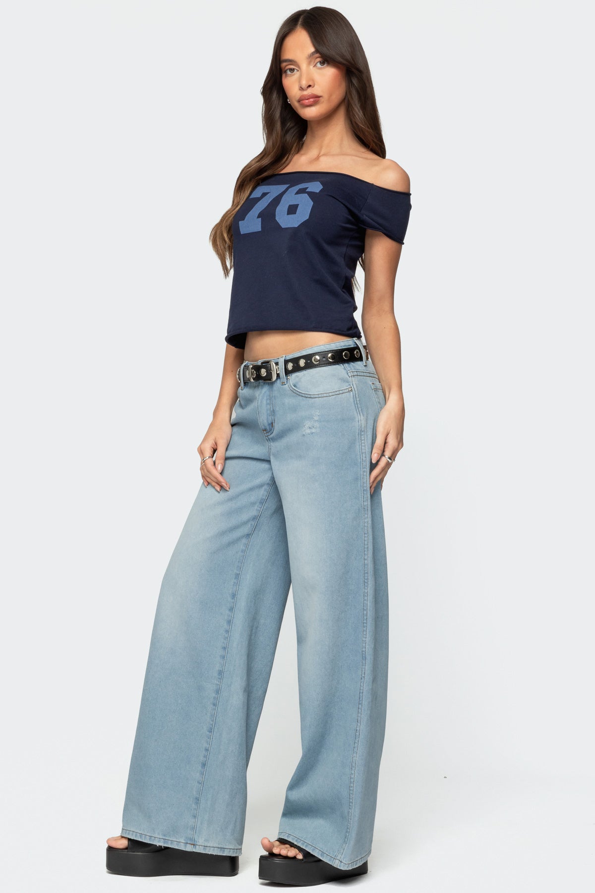 Ripley Distressed Low Rise Baggy Jeans - Image 5