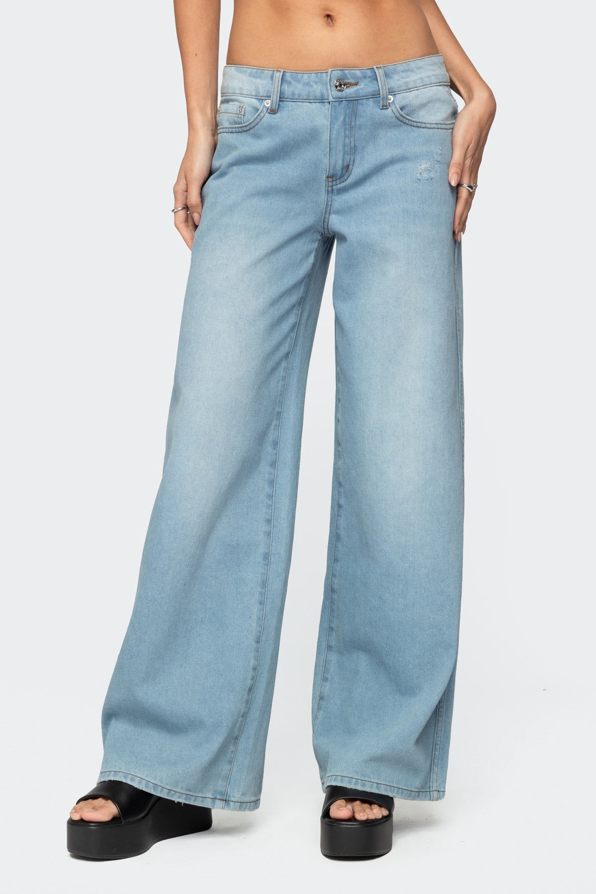 Ripley Distressed Low Rise Baggy Jeans - Image 3