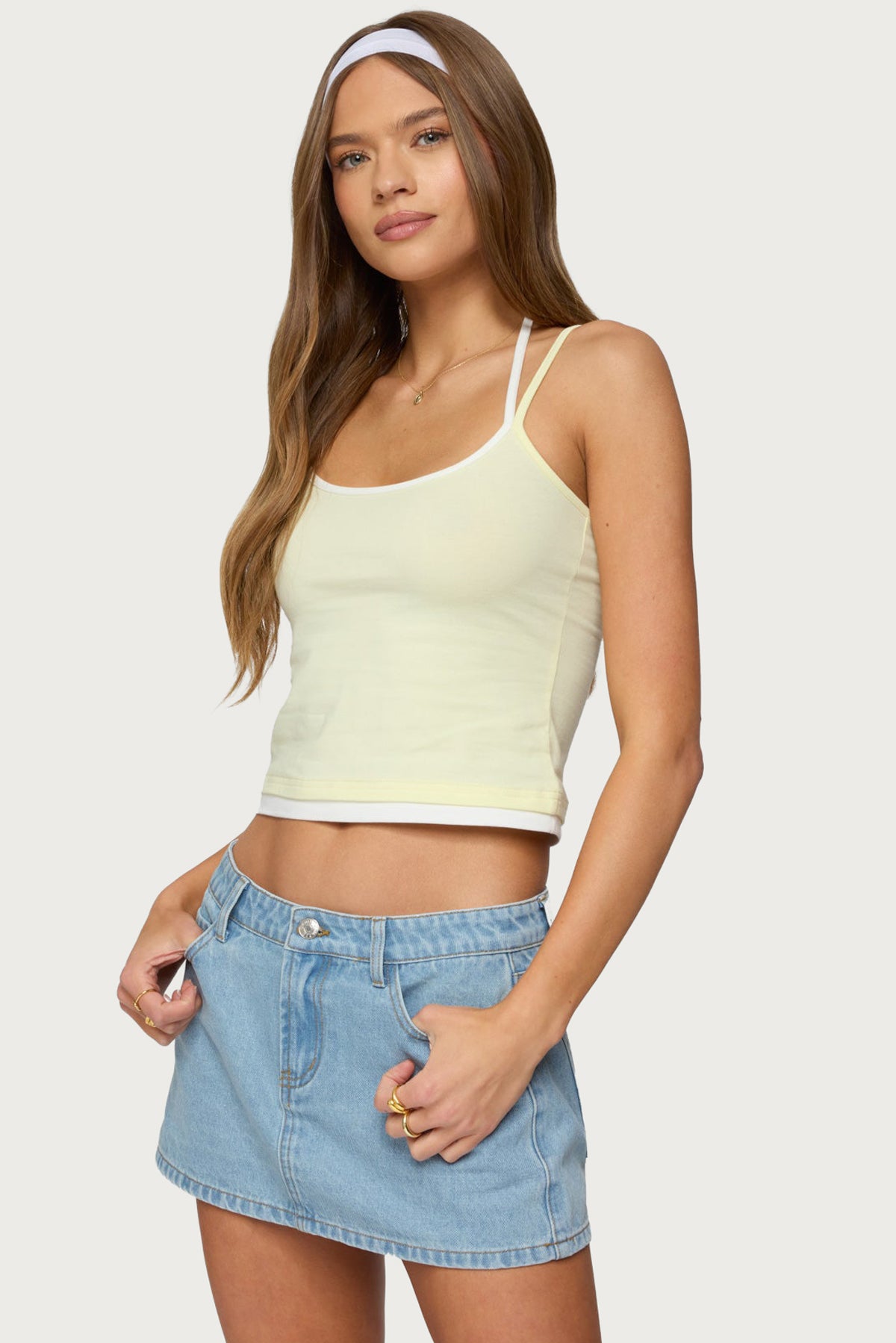Roya Layered Halter Tank Top - Image 3