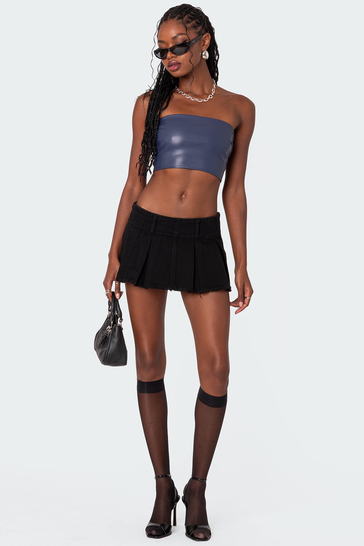 Mazie Faux Leather Bandeau Top - Image 2