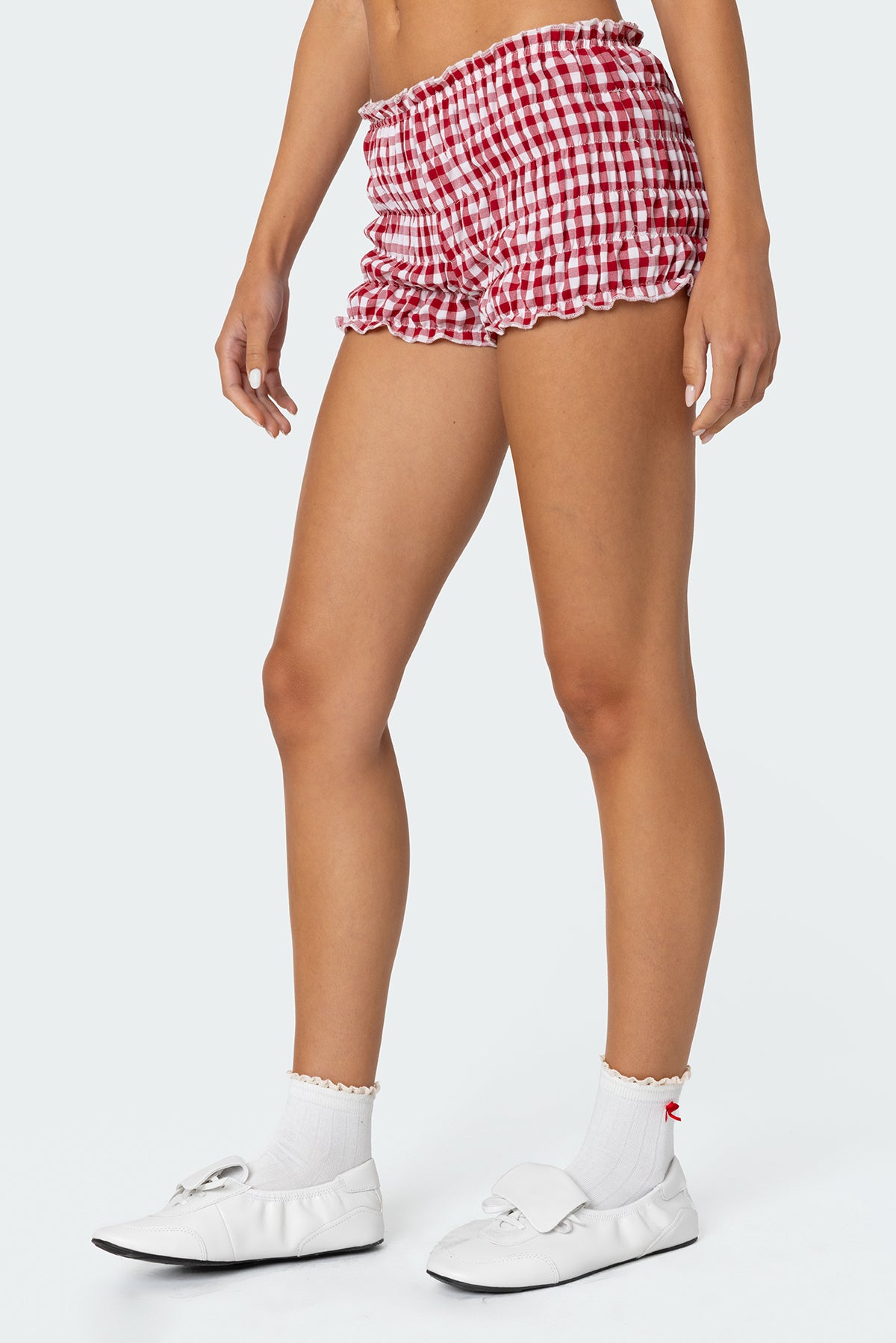 Gingham Scrunch Shorts - Image 3