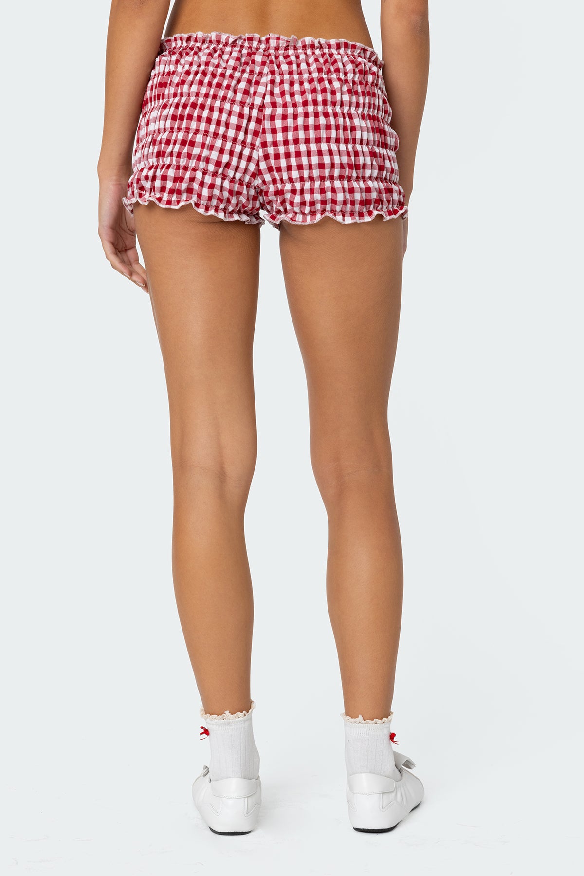 Gingham Scrunch Shorts - Image 4