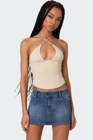 Lou Crossover Beaded Corset