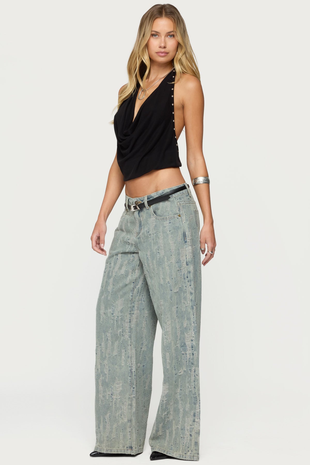 Blaze Distressed Low Rise Baggy Jeans - Image 3