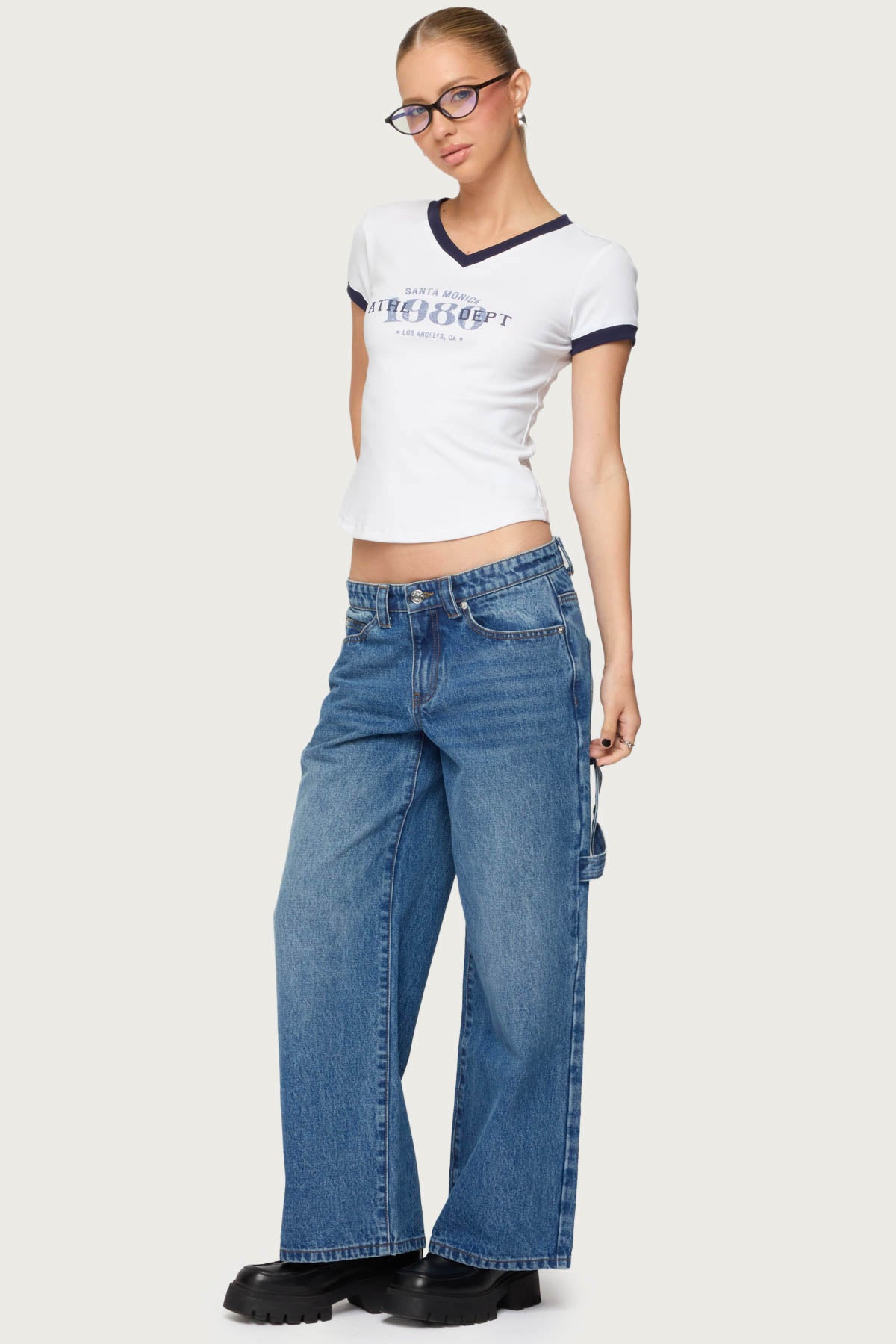 Petite Carpenter Low Rise Baggy Jeans - Image 4