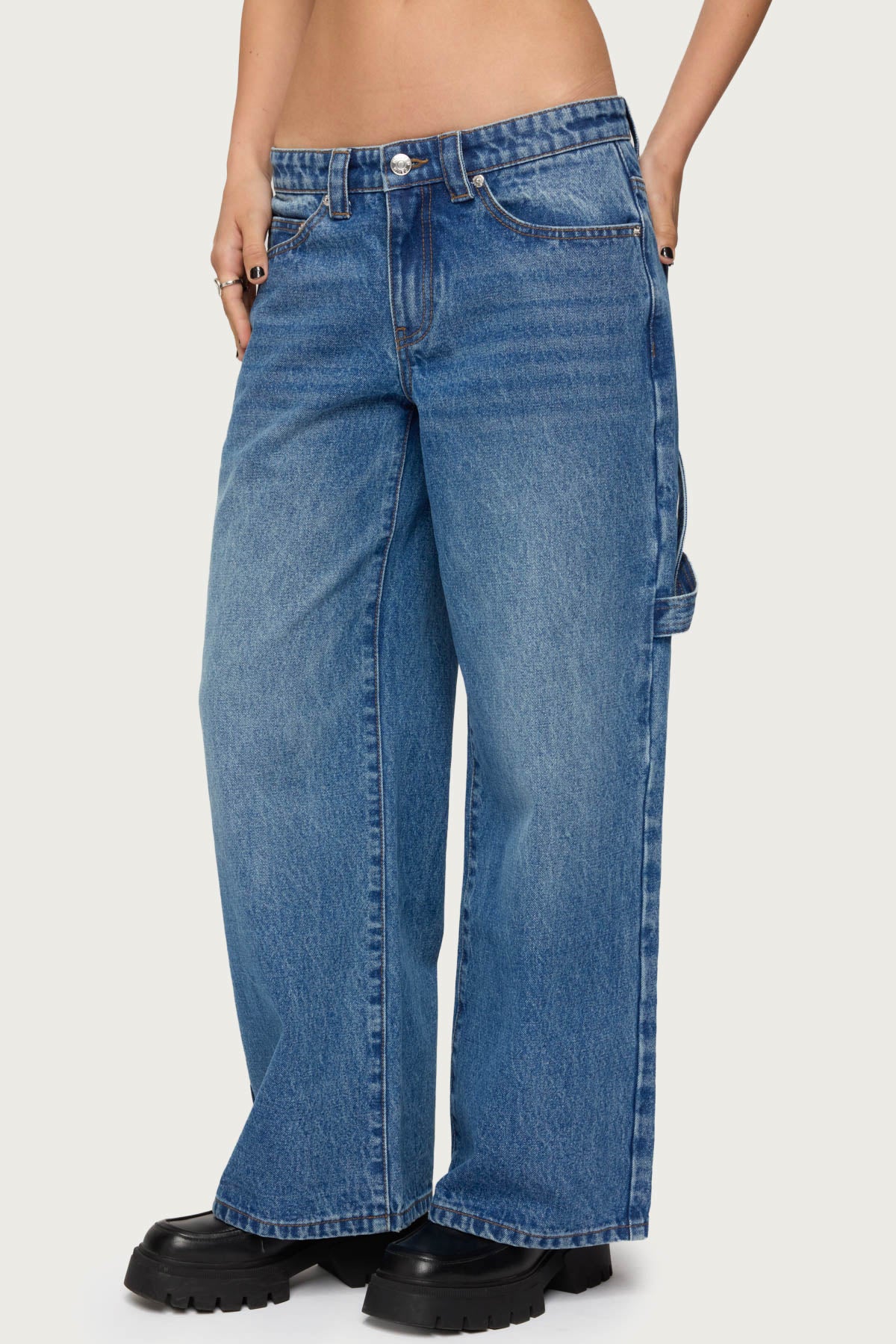 Petite Carpenter Low Rise Baggy Jeans - Image 6