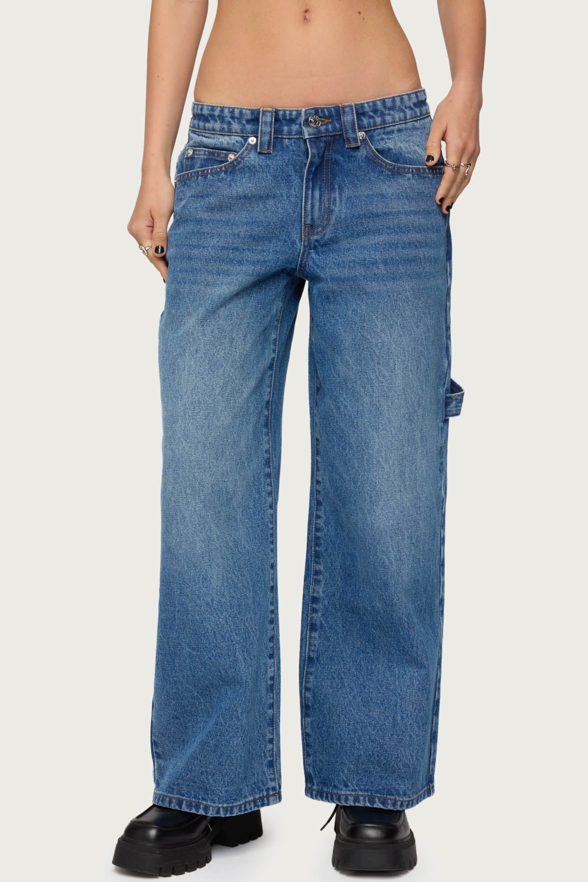 Petite Carpenter Low Rise Baggy Jeans - Image 3