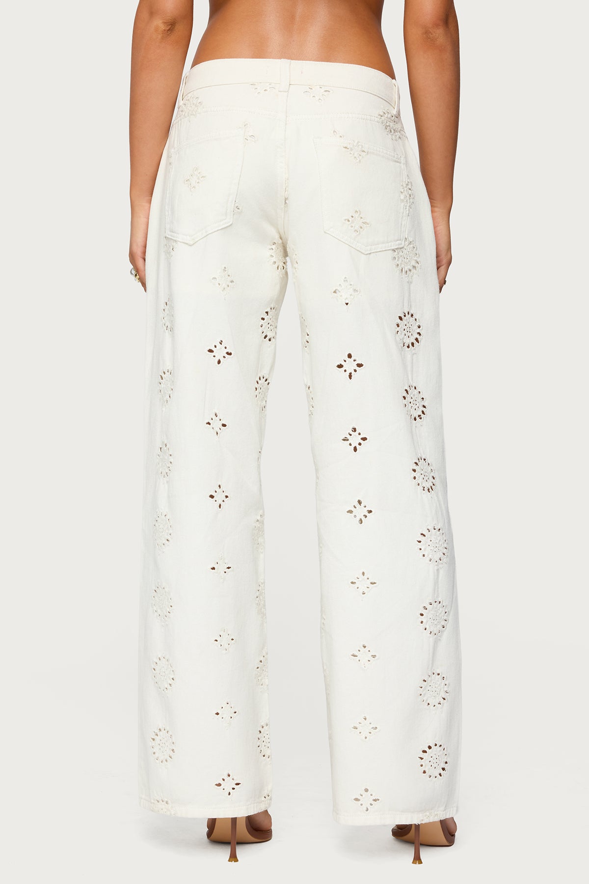 Eyelet Low Rise Baggy Jeans - Image 6