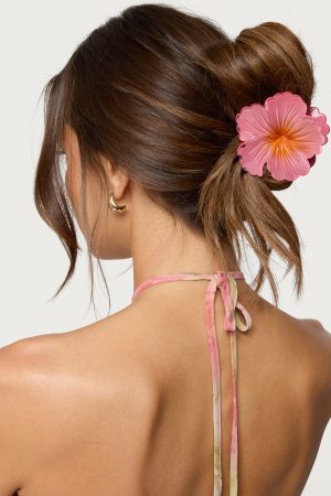 Hibiscus Flower Claw Clip