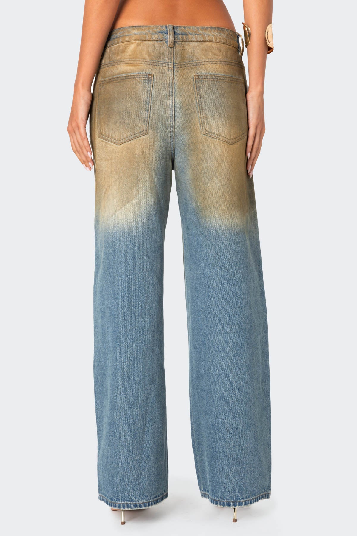 Muddy Washed Low Rise Baggy Jeans - Image 4