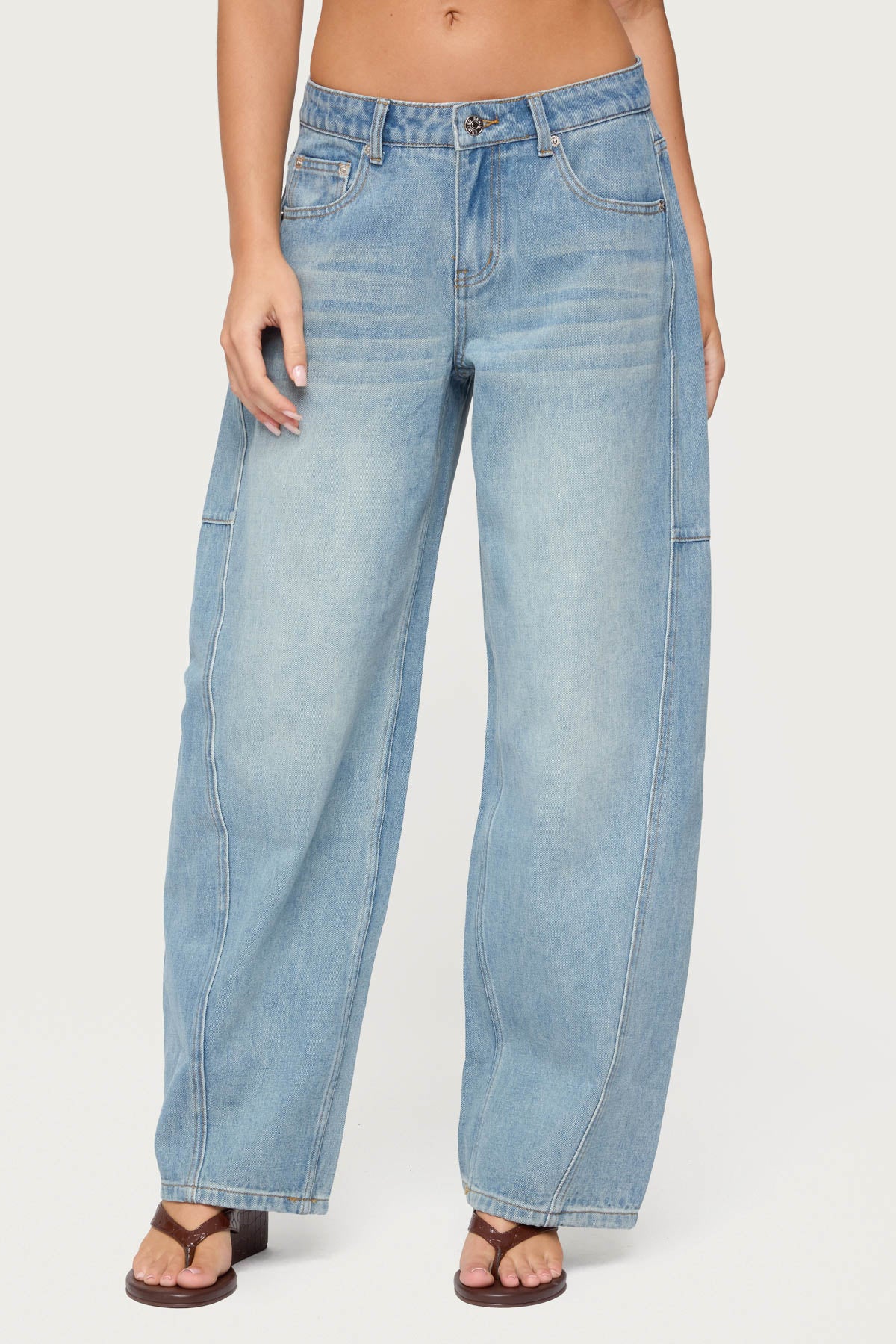 Korie Low Rise Barrel Leg Jeans - Image 2
