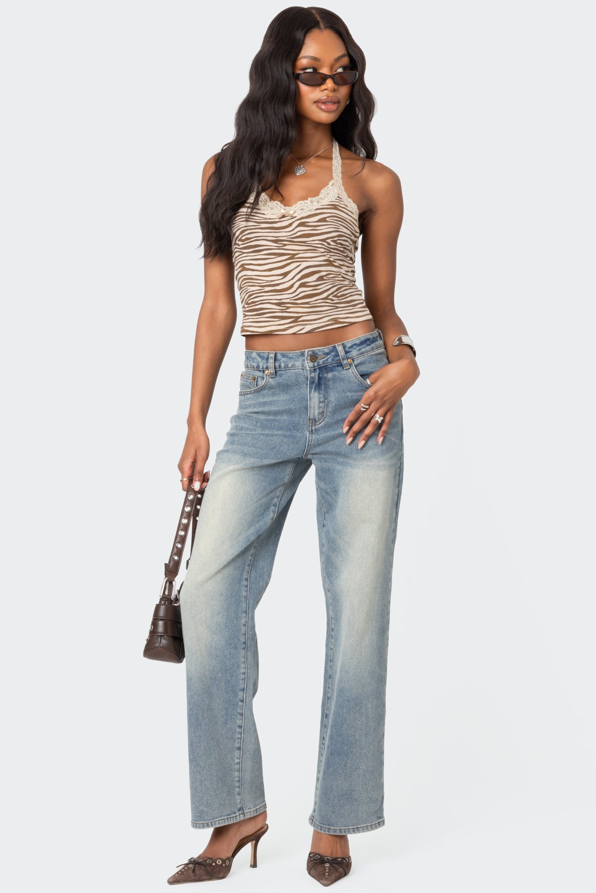 Zebra Printed Halter Top - Image 2