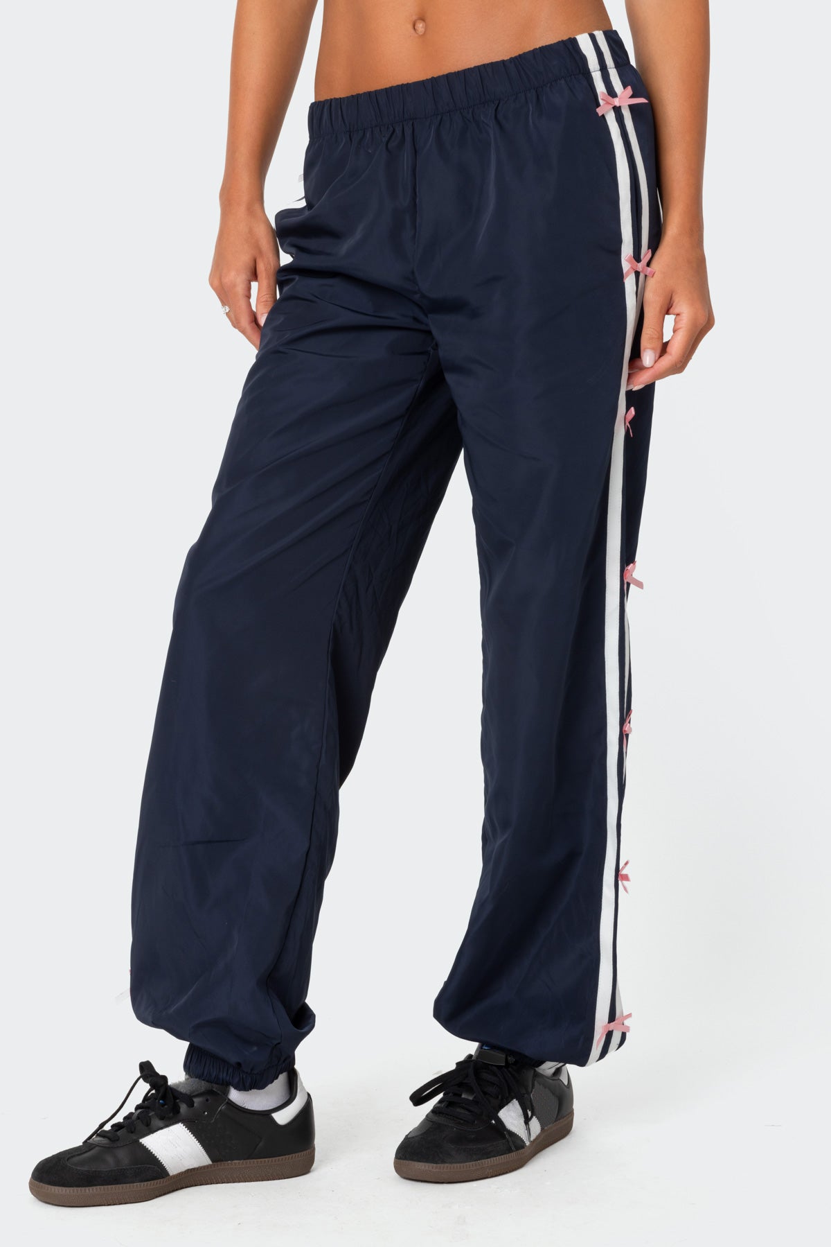 Bow Stripe Nylon Track Pants - Image 4