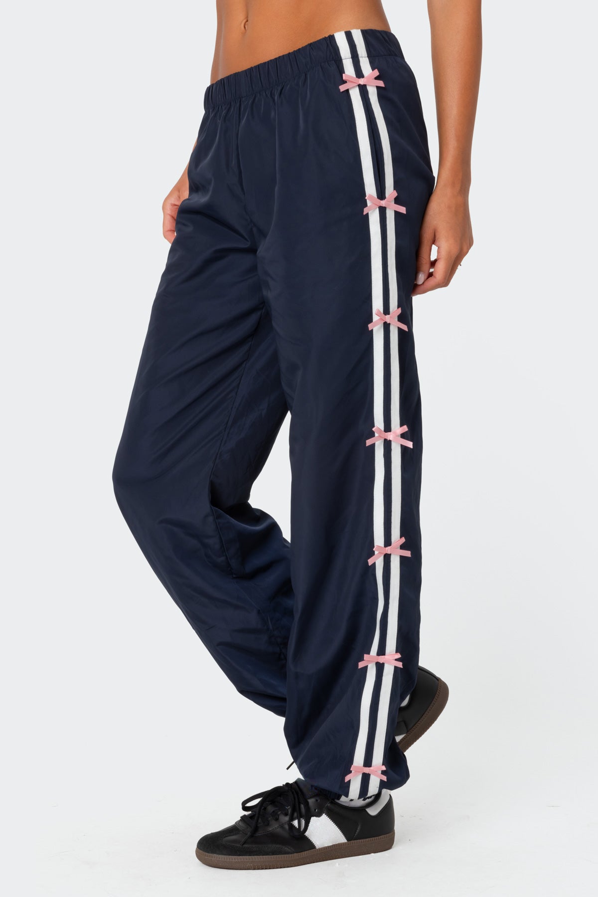 Bow Stripe Nylon Track Pants - Image 2